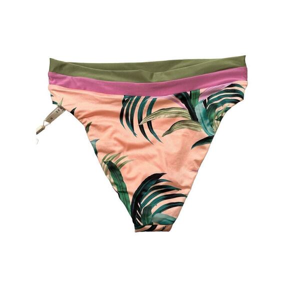 Seafolly Women's Reversible Las Palmas High Rise Bikini Bottom Size 6 Peach NWT - Picture 6 of 9